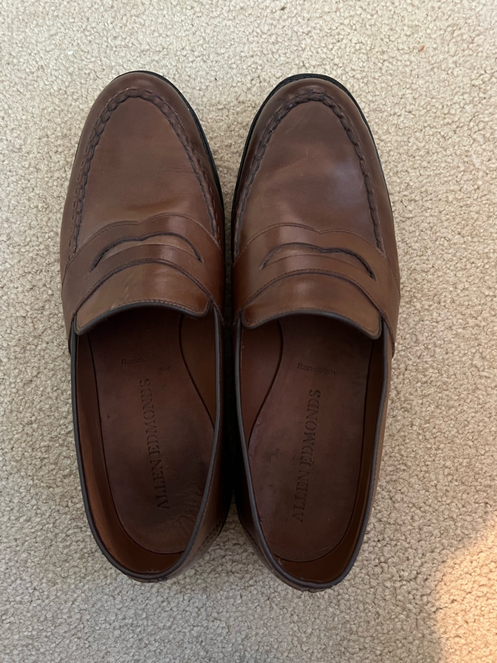 Allen Edmonds Brown Leather Penny Loafers